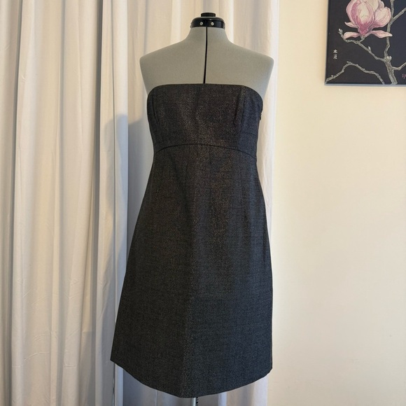 Theory Dresses & Skirts - Theory Mica Conie Strapless Shimmer Wool Blend Cocktail Dress Women’s 12